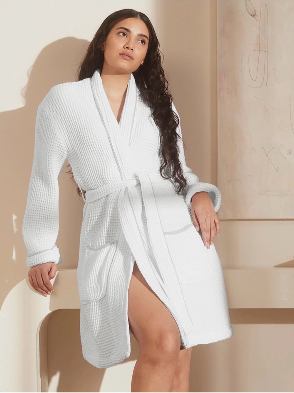 Boll & Branch Waffle Knit Robe - Picture 2 of 6